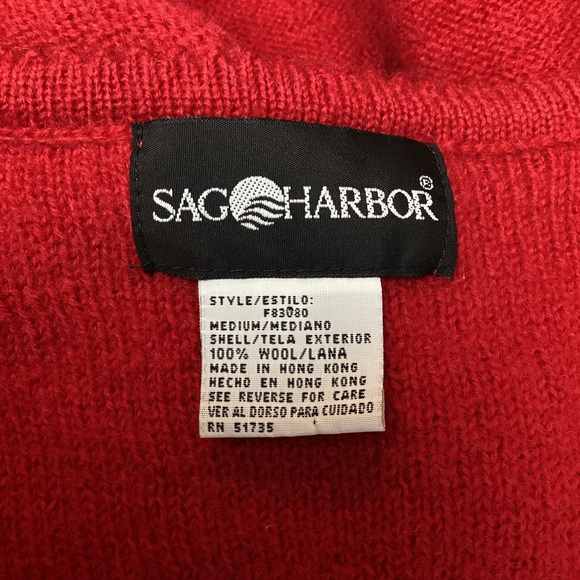 Sag Harbor Wool Jacket Womens Medium Button Up Red - Picture 6 of 8